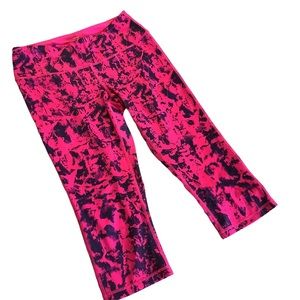 Women's Size Small Zella Bright Pink Blue Cropped Leggings